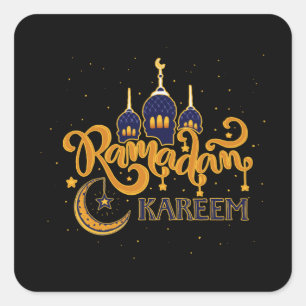 Ramadan Kareem Mubarak Fasting Vierkante Sticker