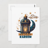 Ramadan Kareem Mubarak Lantaarn ramadan 2024 Briefkaart (Voorkant / Achterkant)