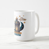 Ramadan Kareem Mubarak Lantaarn ramadan 2024 Koffiemok (Voorkant rechts)