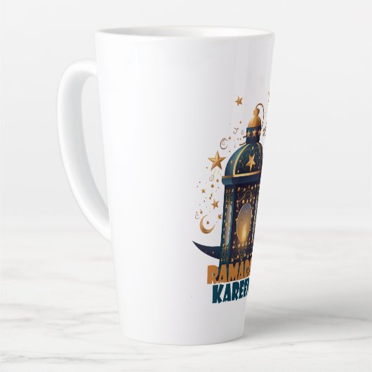 Ramadan Kareem Mubarak Lantaarn ramadan 2024 Latte Mok (Linkerhoek)