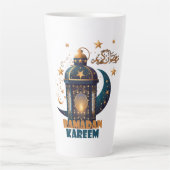 Ramadan Kareem Mubarak Lantaarn ramadan 2024 Latte Mok (Voorkant)