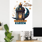 Ramadan Kareem Mubarak Lantaarn ramadan 2024 Poster (Thuiskantoor)