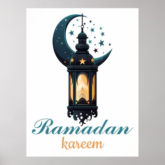 Ramadan Kareem Mubarak Lantaarn ramadan 2024 Poster (Voorkant)