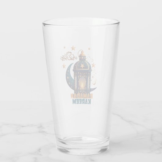 Ramadan Kareem Mubarak Lantaarn ramadan 2025 Glas (Achterkant)