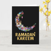 Ramadan Kareem Mubarak Vasten Maan Kaart (Gele Bloem)
