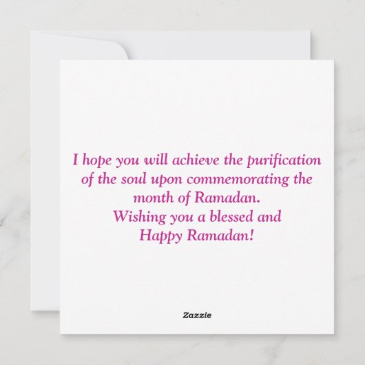 Ramadan Kareem Mubarak Waterverf Crescent Feestdagenkaart (Achterkant)