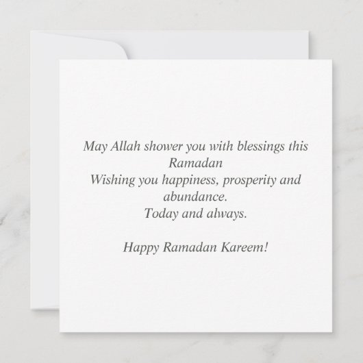 Ramadan Kareem Mubarak Waterverf Madina Munawwara Feestdagenkaart (Achterkant)