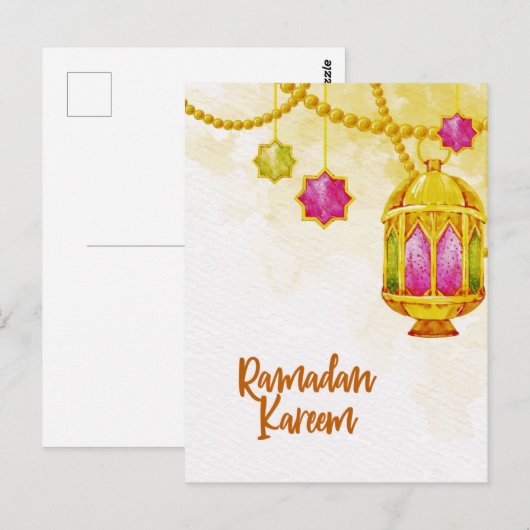 Ramadan Kareem Muslim Briefkaart (Voorkant / Achterkant)