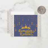 Ramadan Kareem Notitiekaartje (Voorkant / Achterkant in situ)