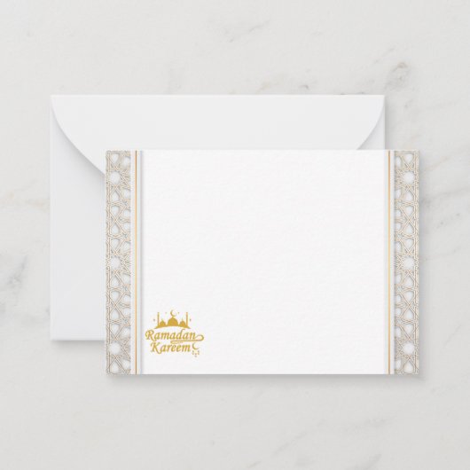 Ramadan Kareem Notitiekaartje (Achterkant)