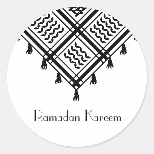 Ramadan Kareem Palestinian Kuffeyyeh Sticker (Voorkant)