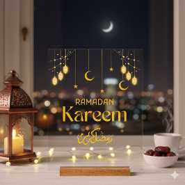Ramadan Kareem Personalized Acrylic Sign Minimal Acryl Bord