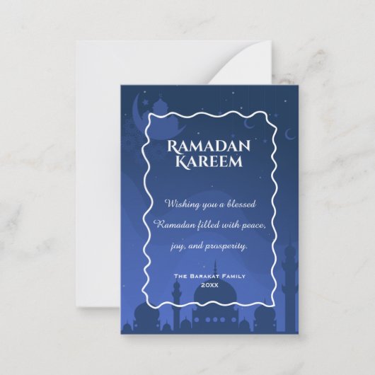 Ramadan Kareem Personalized Greeting Card | Elegan Notitiekaartje (Voorkant)