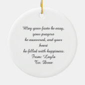 Ramadan Kareem Personliazed home decor ornament (Achterkant)