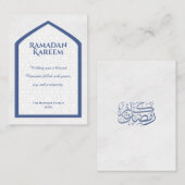 Ramadan Kareem Persoonlijke Wenskaart Aangepast Notitiekaartje (Voorkant / Achterkant)