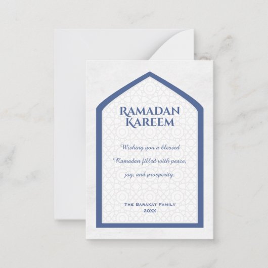 Ramadan Kareem Persoonlijke Wenskaart Aangepast Notitiekaartje (Voorkant)