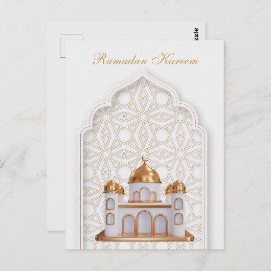 Ramadan Kareem Ramadan Mubarak Briefkaart (Voorkant / Achterkant)
