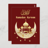 Ramadan Kareem Ramadan Mubarak Briefkaart (Voorkant / Achterkant)