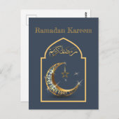 Ramadan Kareem Ramadan Mubarak Briefkaart (Voorkant / Achterkant)