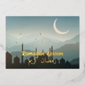 Ramadan Kareem Ramadan Mubarak Folie Uitnodiging (Voorkant)