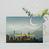 Ramadan Kareem Ramadan Mubarak Folie Uitnodiging (Staand Voorkant)