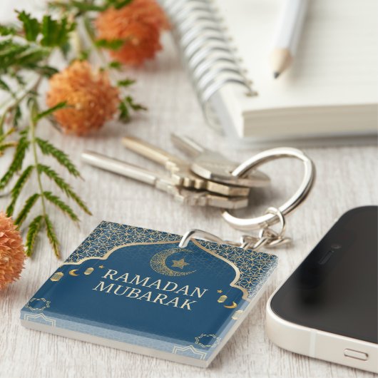 Ramadan Kareem Ramadan Mubarak Keychain (Voorkant Rechts)