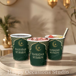 Ramadan Kareem Ramadan Mubarak Paper Cups Papieren Bekers