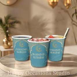 Ramadan Kareem Ramadan Mubarak Papieren Bekers