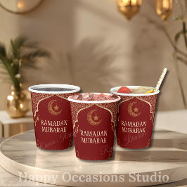 Ramadan Kareem Ramadan Mubarak Papieren Bekers