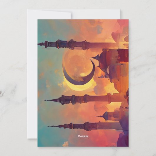 Ramadan Kareem Ramadan Mubarak Vakantiekaart Feestdagenkaart (Achterkant)