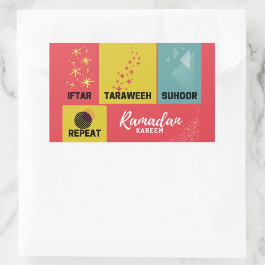 Ramadan Kareem Rechthoekige Sticker (Tas)