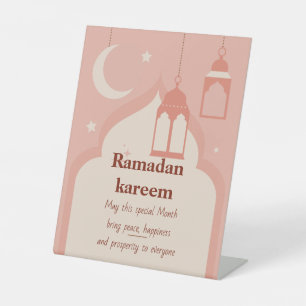 Ramadan Kareem Reclamebord Met Voetstuk