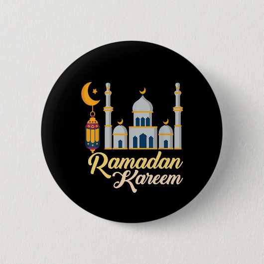 Ramadan Kareem Ronde Button 5,7 Cm (Voorkant)
