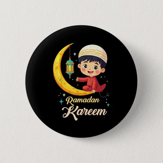 Ramadan Kareem Ronde Button 5,7 Cm (Voorkant)