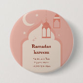 Ramadan Kareem Ronde Button 7,6 Cm (Voorkant)