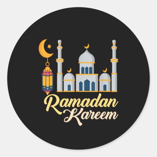 Ramadan Kareem Ronde Sticker (Voorkant)