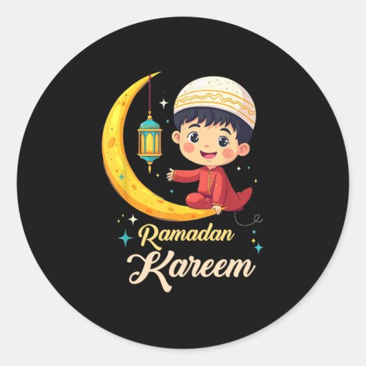 Ramadan Kareem Ronde Sticker (Voorkant)