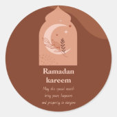 Ramadan Kareem Ronde Sticker (Voorkant)