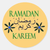 Ramadan Kareem Ronde Sticker (Voorkant)
