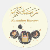 Ramadan Kareem Ronde Sticker (Voorkant)