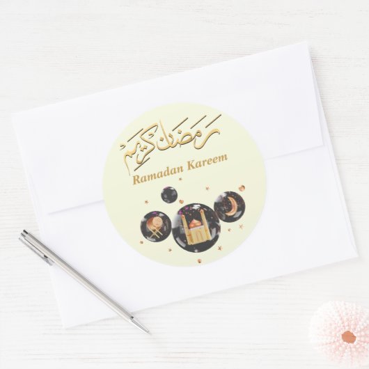 Ramadan Kareem Ronde Sticker (Envelop)