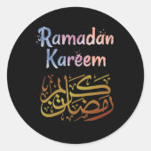 ramadan kareem ronde sticker (Voorkant)