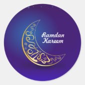 Ramadan Kareem Ronde Sticker (Voorkant)