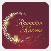 Ramadan Kareem Round Sticker Gift (Voorkant)