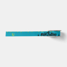 Ramadan Kareem Satijnen Lint in Turkoois Goud