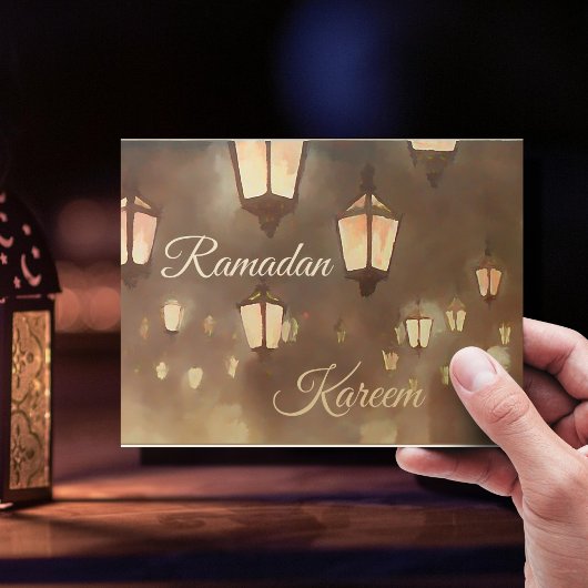 Ramadan Kareem - schilderen met lampen Briefkaart