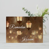 Ramadan Kareem - schilderij met lampards Folie Uitnodiging (Staand Voorkant)