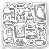Ramadan Kareem Sticker (Voorkant)