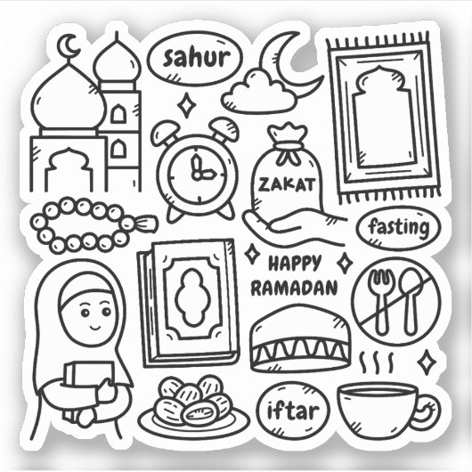 Ramadan Kareem Sticker (Voorkant)
