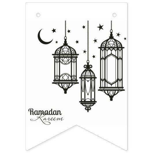 Ramadan Kareem Swallowtail Party Bunting Banner (Eerste vlag)